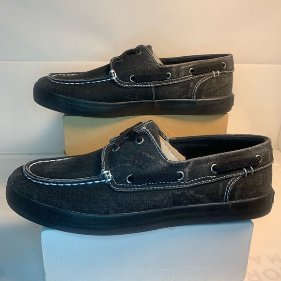 Sperry Top Sider Wahoo Black Boat Shoes Unisex’s - Picture 2 of 9